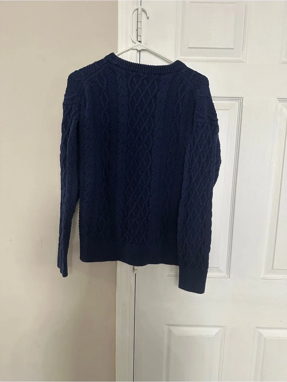 J. Crew Navy Ribbed Crewneck Sweater